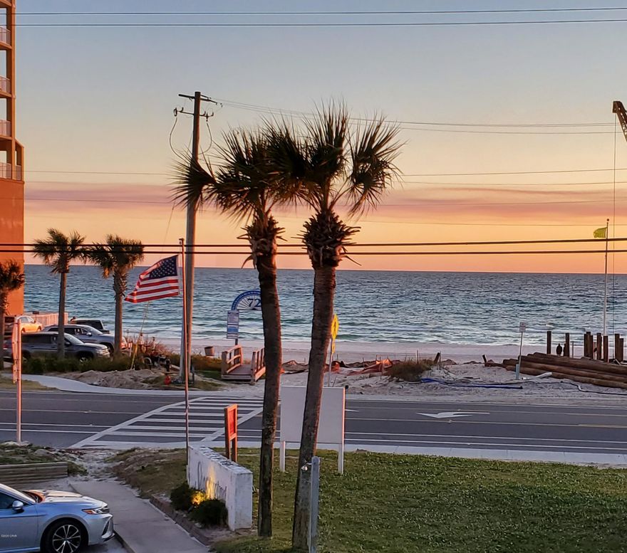 Location!  Location!  Relax and enjoy the good life just down from Pier Park on the west end of PCB, directly across from the beach.  This beautiful 2 bedroom Southwind condo boasts a double size balcony extending across both bedrooms displaying a peaceful view of the beach from the 3rd floor.   The condo is renovated inside and out. 

It has brand new vinyl plank flooring, paint and new appliances.  It is being sold unfurnished so you can decorate it in your own style.   The exterior has new hardie board siding, new balconies and a new roof so it should be set for a while.  This will make a fantastic rental unit and a place your family will love to visit.