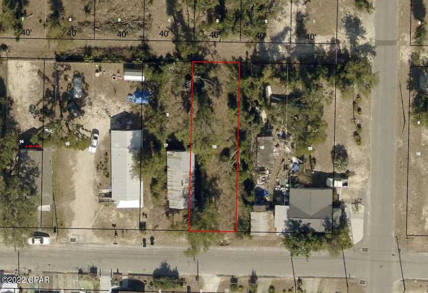 Residential lot - uncleared - buyer to verify with City of Panama City the presence of utility hookup. Buyer to verify all lot measurements & zoning details.