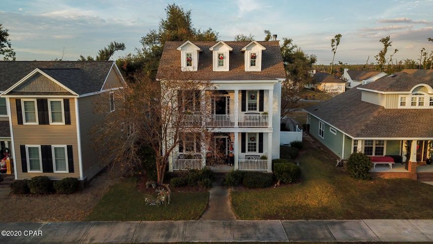 Beautiful 4 Bedroom, 2 1/2 Bath home in Riverside.  Southern Living Builders plans and decorated by Laura Dobbins Designs®.  This attractive 3 story design includes a third floor loft perfect for a teenager's pad, game room, or study; a cozy second floor balcony right off the Master suite overlooking the Riverside Green; and features a spacious main floor living area which includes a Great room with fireplace, Study, Dining Room and Kitchen complete with Quartz countertops.  Luxury vinyl plank floors throughout, and a Beautiful hardwood staircase.  The home is equipped with an antibacterial Air Purifying system attached to the HVAC units.  Enjoy all of the wonderful amenities which include River access and dock, gym, Pool and Pavilion, community room, trails and outdoor common areas.