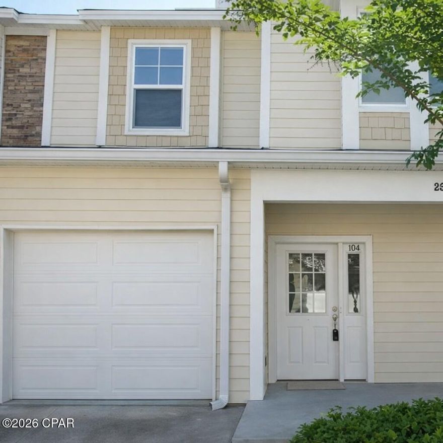 Welcome to effortless coastal living at 2105 Avensong Lane, Unit 104, ideally located in Panama City Beach. This beautifully maintained ground-floor condominium offers the perfect blend of comfort, convenience, and beachside charm.

Featuring a spacious and thoughtfully designed floor plan, this residence offers inviting living spaces filled with natural light, creating a warm and welcoming atmosphere. The well-appointed kitchen flows seamlessly into the dining and living areas, making it ideal for both everyday living and entertaining guests.

The primary suite provides a peaceful retreat with generous closet space and a private en-suite bath. Additional bedrooms offer flexibility for guests, a home office, or additional living space to suit your needs. Step outside to enjoy your private patio, perfect for morning coffee or relaxing after a day at the beach.

Residents enjoy beautifully landscaped surroundings and access to community amenities including a pool and relaxing common areas. Conveniently located just minutes from the sugar-white sands and emerald waters of the Gulf of Mexico, this property also offers easy access to local dining, shopping, entertainment, and outdoor recreation.

Whether you are searching for a primary residence, second home, or investment opportunity, this property delivers the ideal combination of location, comfort, and coastal lifestyle.