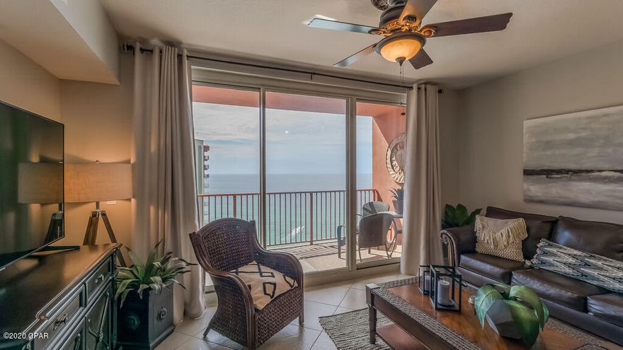 CURRENTLY UNDER CONTRACT, SELLER ACCEPTING BACKUP OFFERS........RENTAL POWERHOUSE.  This is a COMPLETELY RENOVATED 2BD/2BTH in Shores of Panama.   This is the popular ''C'' floorplan with both the master bedroom and the living room on the gulf.  It has a huge balcony.  No carpet anywhere, all upgraded tile floors.  STAINLESS STEEL APPLIANCES.   The Sellers have added an owner's closet in the master bedroom.  65'' TV.  3RD FLOOR PARKING SPACE (#350) can be purchased separately, first right of refusal to the purchaser of the condo.