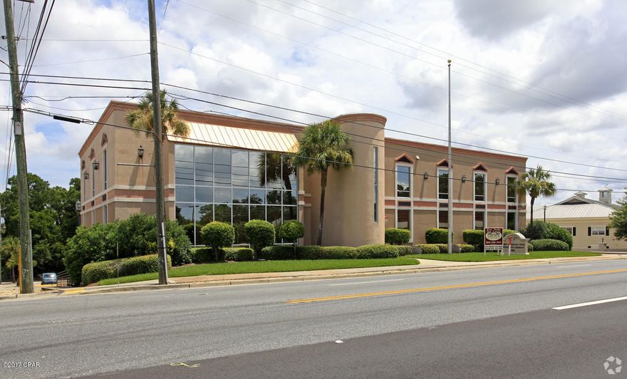 Professional office building for sale or lease on East Business Highway 98 at the northeast corner of E. Business Highway 98 and Bonita Avenue. One block south of Sacred Heart-Bay Medical. The 1st floor office building is +/-8,087 square feet and available for lease. The U.S. Attorney's Office has a long-term lease for the entire 2nd floor. Landlord will subdivide and finish-to-suit. The new owner could occupy a portion of the building. Great location with views of Watson Bayou and only one block south of Sacred Heart/Bay Medical Center.