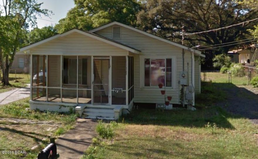 3BR/1BA Florida bungalow with a screened front porch and detached garage on a large partially fenced lot. This home is close to shopping, restaurants and medical facilities. All measurements are approximate. Please measure if important.
