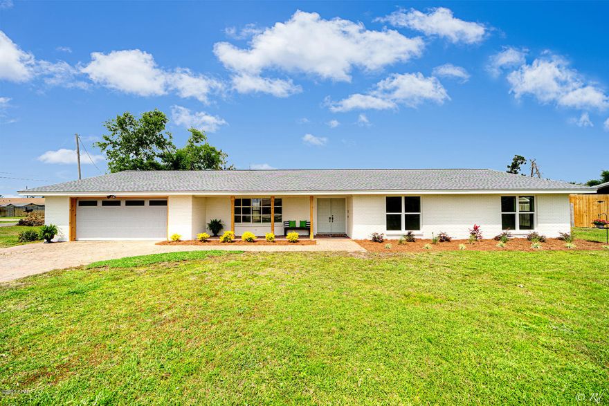 1880 W24th Ct, corner lot, paver drive, 2 car garage, covered front porch, cedar wrapped columns, the WOW factor w/out walking inside! Welcome,brand new LVP floors throughout.Entry looks straight through to patio, pool deck,fenced and landscaped backyard. Kitchen is crisp, New quartz counters, composite drop-in sink, soft close drawers, cabinets reach ceiling, stainless appliances! Backsplash, wood-burning fireplace is the finishing touches. Backyard designed for entertaining, pool, patio, covered/finished porch for shade, grilling, and outdoor living. Spacious master suite double vanity bath, all bedrooms are generous in size, guest bath has double vanity. Bonus - 3BR+ Office, New Roof, Windows, Garage Door plus Termite Bond, No HOA, RV/Boat parking/ side entry. Open House May 17, 1-4PM!