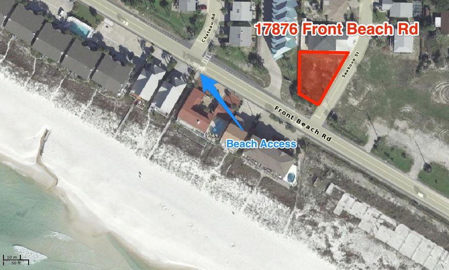 One row back from the Gulf with beach access across the street! Here is the perfect site to build your dream beach home. Make afternoons at the beach and sunset walks along the shore part of your everyday routine with easy beach access only steps from your front door. Ideally located on the west end of Panama City Beach, this generously sized lot is right where you want to be. The area’s most popular shopping, dining, and entertainment hub – Pier Park – is less than 3 miles away. 15 minutes to the west, other unique shopping and dining experiences await on Florida’s Scenic Highway 30A, home to charming beach towns like Rosemary Beach, Seacrest Beach, Seaside, and more. From outdoor movies on the green to farmer’s markets and live music, there is always something fun to do.