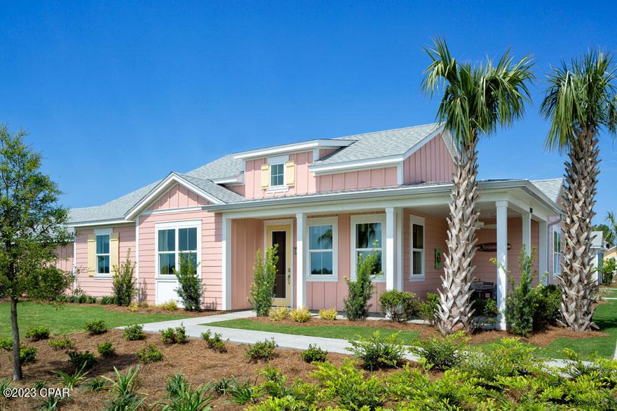 Phase 4A Dreamsicle Cottage. Tile flooring Quarts Counters, Tile Backsplash, 42'' cabinets, tile showers, epoxy garage and lanai, and baseboard + window trim package.