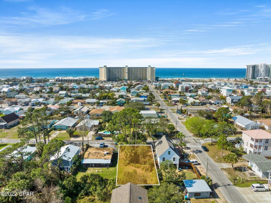 Building lot south of Grand Lagoon. Only a few blocks to the Beach and one block from the Dolphin Street Boat ramp. Perfect location to build your new beach home or investment property. No HOA and the lot is in Flood zone X so no flood insurance is required. East end of the beach close restaurants, shopping, marinas, and more. All measurements are approximate please verify if important.