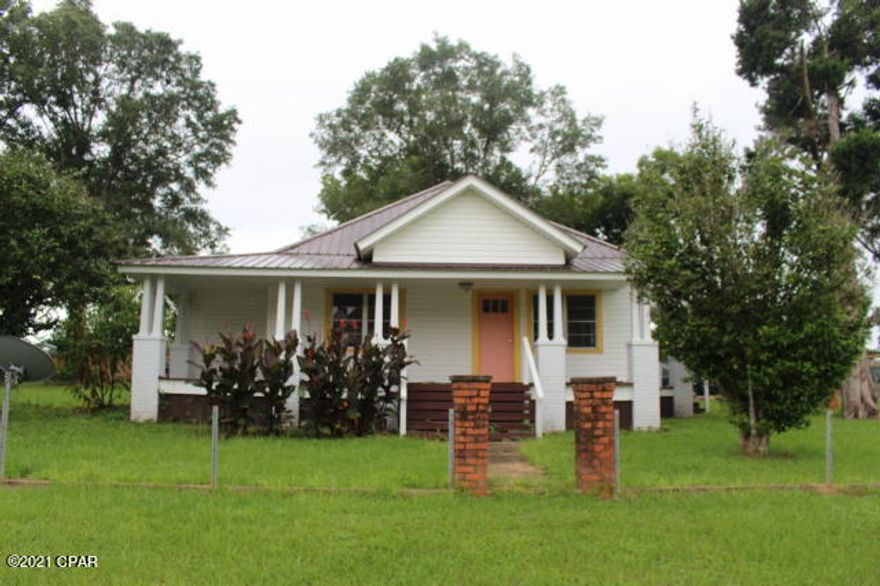 Charming home situated on a desirable corner lot in the Town of Alford! Conveniently located couple of blocks from Hwy 231, offering an easy drive south to Panama City, the beautiful beaches, and Northwest Florida Beaches International Airport, or north a few miles to Interstate 10. This home has been rewired and features a durable metal roof and R-30 blown-in attic insulation for added efficiency. Oversized city lots provide plenty of space for a garden, outdoor living, or future expansion. Priced right for you to make updates and add a garage or workshop to suit your needs!