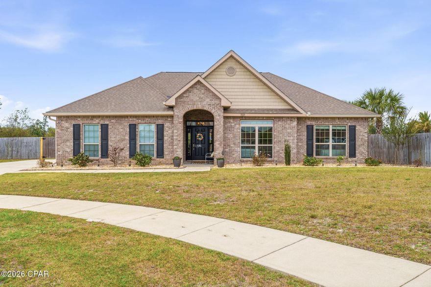 Welcome to this charming brick home featuring 3 bedrooms and 2 full bathrooms, thoughtfully designed with both comfort and style in mind. Inside, you'll find a large vaulted Living Room, crown moldings, durable LVP flooring throughout.  A show stopper updated Kitchen complete with brick floors, quartz countertops, a center island, farmhouse sink, ceramic tile backsplash, and top-of-the-line stainless steel appliances.

Need more space to entertain there is a Dining Room that features a tray ceiling and an archway opening to the Kitchen.

The Master Bedroom is spacious with a tray ceiling and crown moldings and the en-suite is amazing.  The double vanity gives you lots of room and the walk in shower is a dream!

Step outside to your private backyard oasis!! Perfect for entertaining or relaxing with a sparkling saltwater pool, spacious paver patio, and a pergola for shaded enjoyment. The oversized backyard offers plenty of room to enjoy outdoor living along with a fully fenced in yard.

This home also features a sprinkler system on a private well.

Best of all, there's NO HOA, giving you the freedom to truly make this home your own.