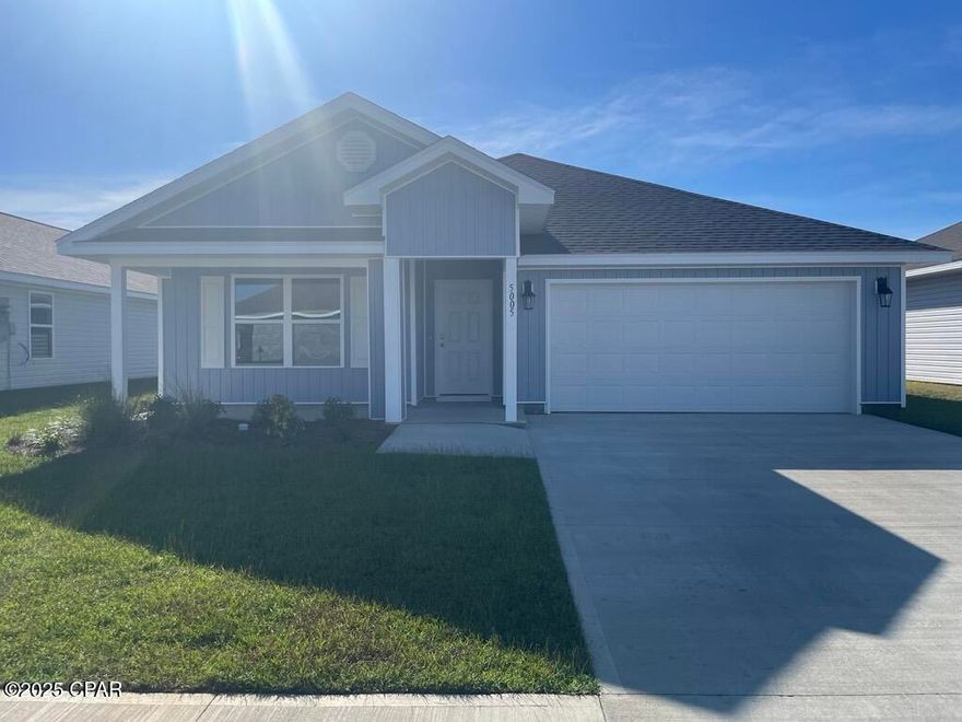 Welcome to the Cali located at the peaceful Titus Park community in Panama City, Florida. The Cali is one of our popular one-story floor plans used in many communities across the country, making it an excellent choice for a new home. With this 4 bedroom, 2 bath home, you will see 1,799 square feet of spacious living perfect for a small family to enjoy comfortably.

As you walk inside the Cali, you will see the long main hallway leading you to the open living room and kitchen. The 8' ceilings throughout the home add to the feeling this of open, spacious floorplan. Engineered vinyl plank flooring throughout the main areas offer a sleek, low-maintenance way to keep your floors looking great while soft carpet in the bedrooms keep your feet cozy. The kitchen and bathrooms feature granite countertops and white cabinetry, a walk-in pantry, and a large island ideal for family and guests to enjoy your meals together. The primary bedroom has its own bathroom featuring a spacious walk-in closet, a double vanity, and a separate walk-in shower and tub. Each room in the house has large windows that allow plenty of natural light in to brighten your mood and home up.

On the exterior of the home, you will see beautiful vinyl on the front of the home. The Cali features a covered back patio and a spacious covered front porch. Sidewalks line every street so you can enjoy the unbeatable Florida sunsets and sunrises on your walk with the kids or the dogs.

Our Titus Park community features underground utilities making it less susceptible to damage from severe weather leading to fewer outages and more reliable service. Residents of Titus Park can enjoy exclusive access to the newly built amenity center with a pool, BBQ pits and lounge chairs!

Today is the day to see why the Cali is one of our most popular floor plans. Contact us today to find your next home at Titus Park!