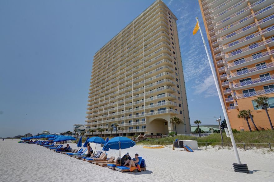 'CURRENTLY UNDER CONTRACT, SELLER ACCEPTING BACKUP OFFERS' Most Awesome 1-Br Condo on the west end of Panama City Beach. In one of the most beautiful resorts, Celadon Beach Resort. When you walk through the front door you' will feel like you've entered a beach cottage. There is new shiplap in most every room. The home has been lovingly maintained. Beautiful furniture throughout. The hallway bunks are just waiting for you to come bring the kids to the beach. You won't want to miss seeing this non rental condo.  You'll be a beach fan for life!!