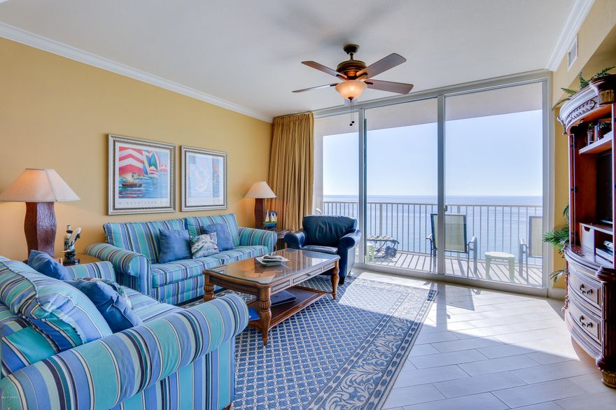 Coveted ''Type L'', Master on the Gulf. Prime floor unit, not too low, not too high! Full 150sqft of balcony. This beautifully decorated, highly upgraded, beach inspired 1 bedroom, 2 bath Gulf front condo is fully equipped for rental and has a seasoned rental history. Bunk room with adjacent bath makes this live like a true two bedroom condo! Riveting Gulf views are framed by decorator perfect interiors, designed with the beach and sun in mind. Sunshine and warm gulf breezes abound from the large balcony, with amazing Gulf views. Custom tile throughout! The gourmet kitchen features granite counter tops,double sink, loads of cabinet space and is fully stocked and rental ready. Tidewater Beach has 630' of gulf frontage and a full deck of amenities.The location near Pier ParK and the airport make this property the place to be! Two huge lagoon pools on each side of the building, a fully enclosed indoor pool for those rainy days, a 4200 sq. ft. Fitness Center for the fitness buff, Owner's sky lounge, and a 5000 sq. ft. Convention Center to attract meetings and guest revenues. On-site restaurant, large lobby, and check-in area all add up to the ultimate destination for you and your guests!