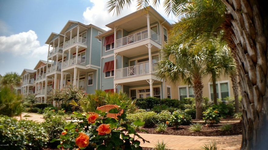 Island Reserve Ground Floor Condo with Pool and Courtyard View! This gated community is truly an oasis at the beach. Resort style lagoon pool w/lap area, zero entry, and waterfall. Indoor basketball court, fitness center, game room and theater. Low HOA fees include water, sewer, garbage, landscaping, amenities, security. This condo's ideal as a permanent home, vacation getaway, or investment for rental income. Perfect for all buyers! This is a 1 bedroom 1 bath w/bonus study. 10-foot ceilings, crown molding, bamboo and tile floors in the open living/dining/kitchen. Kitchen features granite counters and island, under cabinet lighting, disposal, and GE stainless steel appliance package w/fridge, glass top stove/oven, microwave, dishwasher. Full size washer and dryer in laundry room included. This is a second floor condo. Covered parking garage with access directly to your floor and covered entry to condo. Unit 6110 has been a long term rental since new. This property has been grossing over $13000/year and stays rented easily. Island Reserve is highly sought-after for long term leasing. This condo is in the perfect location; close to the beaches, close to the military bases, close to Pier Park, close to Panama City. Shopping, eating, and entertainment are all around you here. Island Reserve is an Oasis at the Beach!