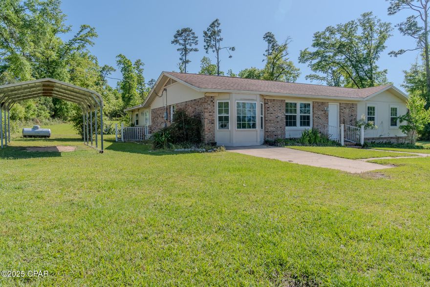 MAJOR PRICE IMPROVEMENT. This home is being sold AS-IS with NO repairs by seller. Unlock the potential of this charming 3 bedroom, 2 bath brick home nestled on a sprawling 1.25 acre lot in a peaceful neighborhood on a paved road. The interior is a blank canvas to customize, design, and create the home you've always wanted. This property includes significant recent upgrades including, new windows, new HVAC system, and new durable Hardie board siding. The dishwasher does not work. While the interior awaits your personal touch and TLC, picture your long-awaited dream home. Strategic opportunity to invest in a solid structure with endless possibilities! Make an appointment to see it today. Seller is VERY MOTIVATED, bring ALL OFFERS.  Some of the photos are virtually staged.