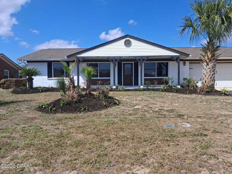 Welcome to this well-maintained and thoughtfully updated home in Panama City's desirable 32404 area. This property offers a strong combination of functionality, upgrades, and outdoor space that's increasingly hard to find. Inside, you'll find a fresh, move-in-ready interior featuring a new HVAC system, a full interior paint refresh, and brand-new stainless steel appliances that give the kitchen a clean, modern feel. The layout is practical and comfortable, suited for both everyday living and entertaining. In addition to the attached 2-car garage, there is a covered carport--ideal for extra parking, boats, or recreational vehicles. Out back, a large covered porch provides a shaded space to relax or host gatherings year-round. There is also a detached 38x14 block workshop, offering substantial space for storage, hobbies, or a home-based business setup--something rarely available in this price range. Located in the Panama City area, this home benefits from convenient access to Tyndall Air Force Base, local shopping and dining, and is just a short drive to the beaches along the Gulf Coast.