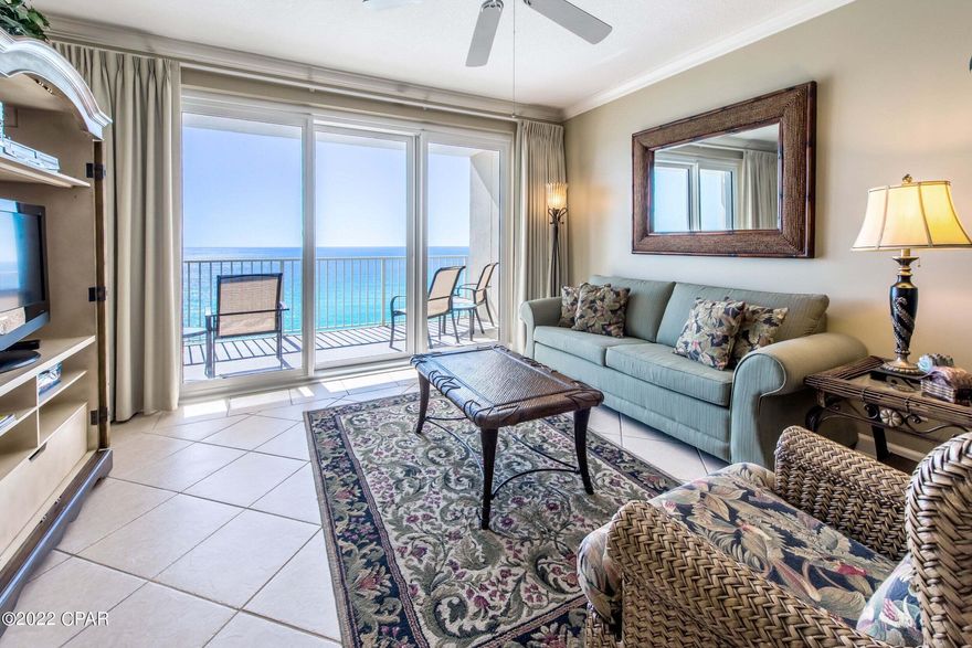 CURRENTLY UNDER CONTRACT, SELLER ACCEPTING BACKUP OFFERS.... Grandview East Amazingly Spacious 3BR / 2BR Gulf Front Condo!!! Enjoy the Breathtaking Views of the Gulf and White Sand beach from your Gulf font Balcony or, just step inside where you can continue to enjoy them form the Main Living Area, Kitchen and Gulf front Master Bedroom. This fully furnished and rental ready Condo features; Crown Molding, Custom Cabinets, Granite Countertops in the Kitchen & Bathrooms, Large Jetted Jacuzzi Tub in the Master Bathroom and an Extra-Large Laundry room with a full-sized Washer and Dryer. Grandview East is a low-density resort with so much to Enjoy! Located in the Heart of Panama City Beach, close to all the Best Restaurants and only a few short minutes to Pier Park with the Shopping & Entertainment it has to offer. So don't wait...schedule your showing today! All dimensions are approximate and should be verified if important.