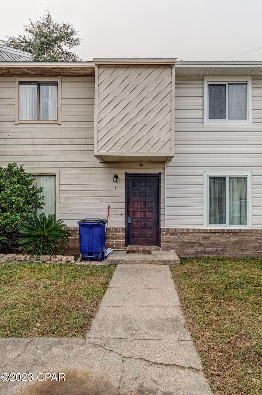 Offering $2,500 in closing cost assistance! Back on Market Due to NO fault of the seller. Well maintained townhome in the heart of Panama City, central to everything you could ask for. Two bedrooms with two and a half baths. Owner has recently invested $1,000 in updates and repairs for turn key homeownership. The convenience of being close to everything with some privacy in the backyard makes this a perfect starter home. Call your Realtor today to schedule a showing before this is gone!