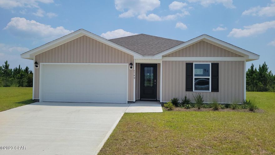 Liberty neighborhood is conveniently located in beautiful Panama City off Star Avenue near 231. Located just 25 minutes from Tyndall Airforce Base, 20 minutes to hospitals, and less than 15 minutes to shopping, restaurants, and grocery stores you will be amazed at the convenience once you enter the winding entrance to this beautiful sanctuary. Liberty, D.R. Horton's premier new lifestyle community, offers a 7,500 square foot community center with full gym, wellness rooms and much more. Additionally, behind the community center is a water wonderland with resort style pool, splash pads, and an outdoor grilling kitchen with seating. Just when you thought it could not offer more, there are sidewalks, ponds, fountains, and conservation areas throughout this beautiful neighborhood full of nature.
When you enter the Freeport floorplan through the prairie door you will notice immediately the brightness of the entry hallway. This 4-bedroom 2 bath, 1387 square foot, home is an open floorplan with two bedrooms separated by a full bathroom at the front of the home and one bedroom across the entry hallway affording family and friends alike privacy when visiting. The large kitchen island overlooks the dining room and living room allowing all to be together or doing individual tasks in each area. The main areas of the home as well as the bathrooms and laundry have beautiful luxury vinyl plank while the bedrooms offer plush carpeting. The spacious primary bedroom leads to the bathroom featuring a large shower, single vanity, and a large closet. This home is situated on beautiful lot, entering the cul de sac and backing to the conservation area. This 4-sided vinyl home comes with the front, sides, and backyard sodded. This 4 sides vinyl home is situated on a large lot, sodded on 4 sides, located amidst beautiful trees, ponds, and fountains.