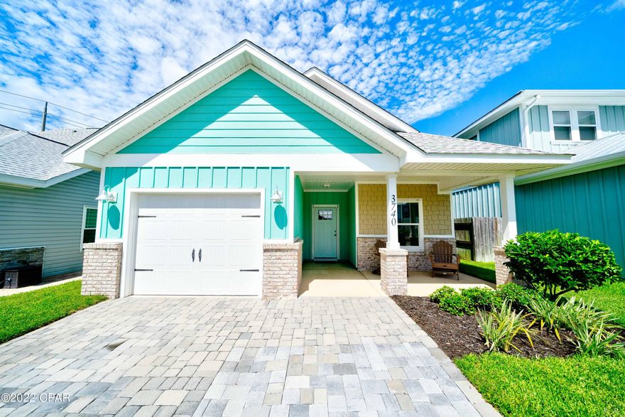 Now is your opportunity to own a slice of beach paradise in the coveted Hidden Lagoon Villas community.  This stunning 2 story house was built in 2019.  It has 5 bedrooms and 3 bathrooms and provides an open layout on the first floor.   The master bedroom is downstairs with the 4 additional bedrooms upstairs.  It's prime central location in the Upper Grand Lagoon places you just 4 minutes from the beautiful beaches of the Emerald Coast and St. Andrews State Park, 5 minutes from the Naval Station and only 10 minutes from Pier Park.  Recent upgrades to the property include new irrigation system, new sod in the front yard and an extended paver driveway.  Call your favorite realtor to schedule a showing as this property won't last long.  It is priced to sell.