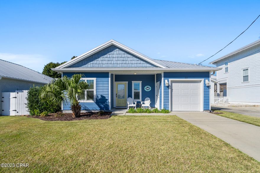 Embrace the coastal lifestyle in this exceptional 3-bedroom, 2-bathroom home located just two blocks from the unspoiled beauty of Laguna Beach in Panama City Beach. This recently constructed residence seamlessly combines modern aesthetics with beachside charm, creating a captivating living space.

Step into the open-concept interior where natural light bathes the space, accentuating the impeccable design. The kitchen, a haven for culinary enthusiasts, boasts stainless steel appliances and solid wood cabinets, offering both style and functionality. Whether it's a quiet family dinner or entertaining guests, the dining area sets the stage for memorable moments.

The bedrooms provide a tranquil retreat, while the bathrooms feature contemporary finishes. The master suite, a private oasis, invites relaxation after sun-soaked adventures along the nearby sandy shores.

Beyond the interior, a private patio beckons for al fresco mornings or starlit gatherings. Adding practicality to luxury, the property includes a garage, providing convenience for beachside living.

Sold mostly furnished and rental-ready, this home presents an enticing investment opportunity. Solid wood cabinets, tasteful furnishings, and a prime location make it stand out in the Panama City Beach real estate landscape.

Laguna Beach, known for its pristine coastline and laid-back atmosphere, is at your doorstep, offering unobstructed access to the turquoise waters. Don't miss the chance to own a piece of paradise in one of the most sought-after areas along Florida's Gulf Coast. Schedule your private tour now and seize the opportunity to make coastal living a reality!