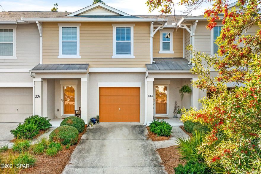 URRENTLY UNDER CONTRACT; SELLER ACCEPTING BACKUP OFFERS



Welcome to the beautiful community of Whisper Dunes. This three-bedroom, 2.5 bath townhome is located just minutes away from Pier Park and approximately one-half mile from the ''World's Most Beautiful'' white sandy beaches! As you enter the townhome, you will instantly notice the open-plan concept as the kitchen is open to the dinning and living room areas.  There is a half bath off the kitchen which is perfect for entertaining guests.  Head upstairs and you will find three sizeable bedrooms and two more bathrooms.  The Primary bedroom contains a large walk-in closet, and the primary bathroom has a gorgeous walk-in tiled shower. There is plenty of storage space throughout this townhome with a large linen closet upstairs near the laundry room area. A new HVAC unit was installed in 2020 and a new dryer was installed in 2018. Both washer and dryer convey with the property.  This is a pet friendly neighborhood with a large community pool and green space area to enjoy the outdoors.  This charming townhome is also located in "X" flood zone that does not require flood insurance. Schedule your private viewing today!