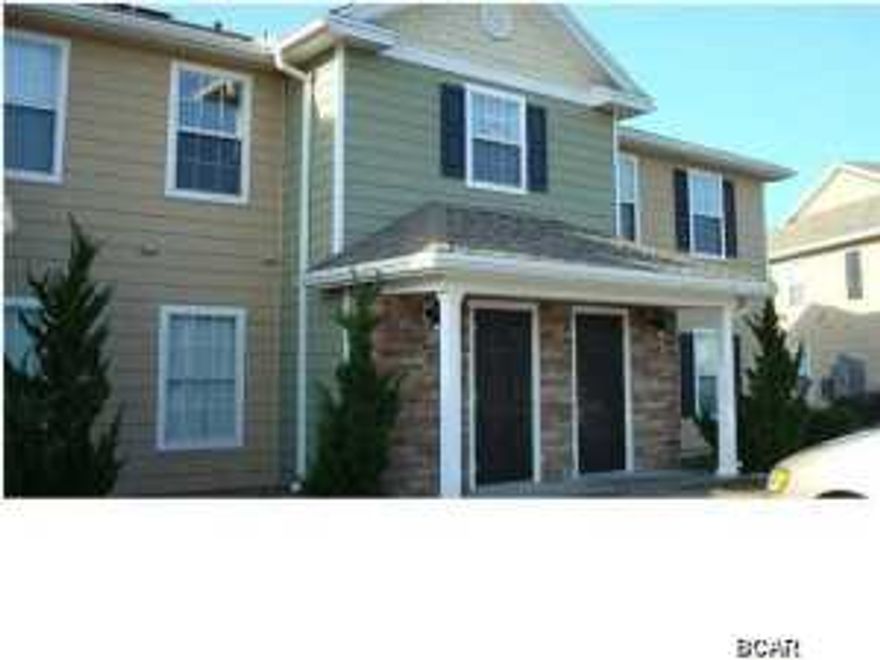 Upstairs condo with granite counter tops in the kitchen along with a breakfast bar. Spacious living room. Ceiling fans throughout, large closet space, and nice sized bedrooms. The gated community offers a large pool, gym/fitness room, and a playground. Near the beach and Pier Park.