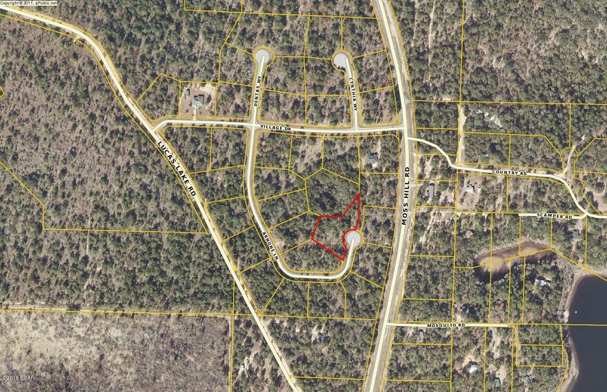 Reduced for quick sale! Must Close by 12/31/2019 to take advantage of this pricing. Village of Spanish Lakes!  Fantastic opportunity to build your dream home.  1+ acre lots with paved roads, 30 minutes from Panama City, underground electric, lit streets, a beautiful common area, and no HOA! The community sits between Moss Hill Rd (CR 279) and Lucas Lake Rd.  Both of which are paved roads. Plenty of hunting, fishing, and recreational vehicles area nearby at Lucas Lake.  Possible owner financing. More acreage available.