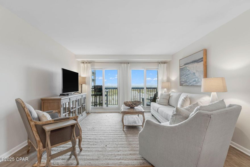 Tastefully updated ground-floor condo in the highly desirable Pinnacle Port community, located within the gated Carillon Beach neighborhood. This thoughtfully renovated 1-bedroom residence features new flooring throughout, a bright, modern kitchen with quartz countertops, tile backsplash, and new appliances, and a beautifully updated bathroom with a tiled walk-in shower. Offered fully furnished with mostly new furnishings, this condo is turnkey and rental-ready. A newly replaced A/C unit provides added comfort and peace of mind. An excellent opportunity to enjoy low-maintenance coastal living in one of Panama City Beach's most sought-after settings.