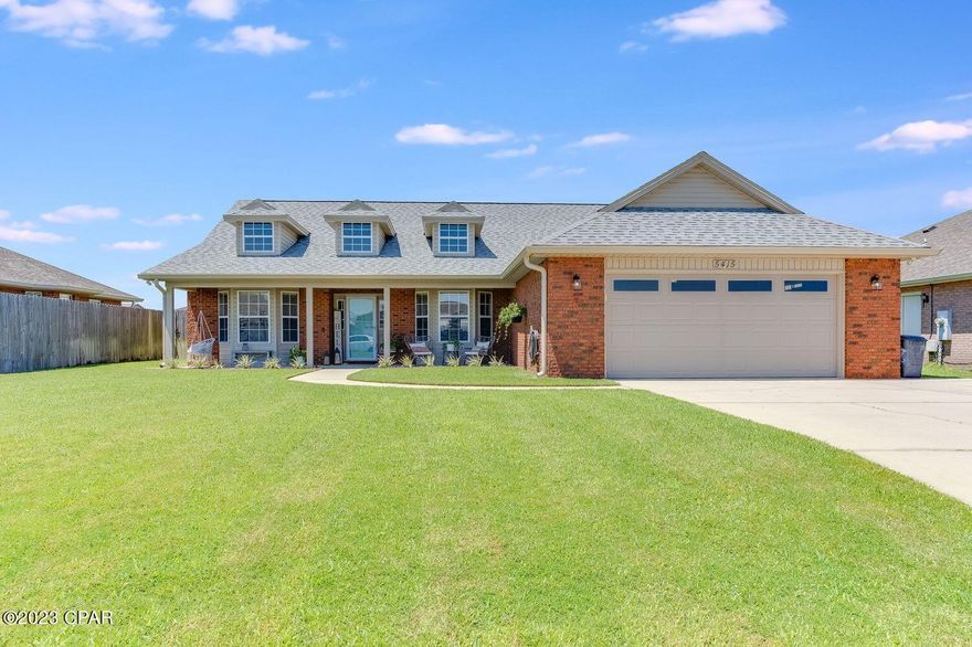 This 3 bedroom 2 bath brick home has been perfectly loved and maintained. Large foyer with formal dining and dedicated office. Home opens to a large great room with fireplace, and cathedral ceilings. Kitchen has hard wood cabinets as well as Corian countertops and stainless appliances. Split floor plan includes a HUGE master bedroom with large soaking tub and separate shower! French doors lead to the outside patio! LARGE yard has 16x12 shed and fire pit make this home a must see! Call for a private showing today!