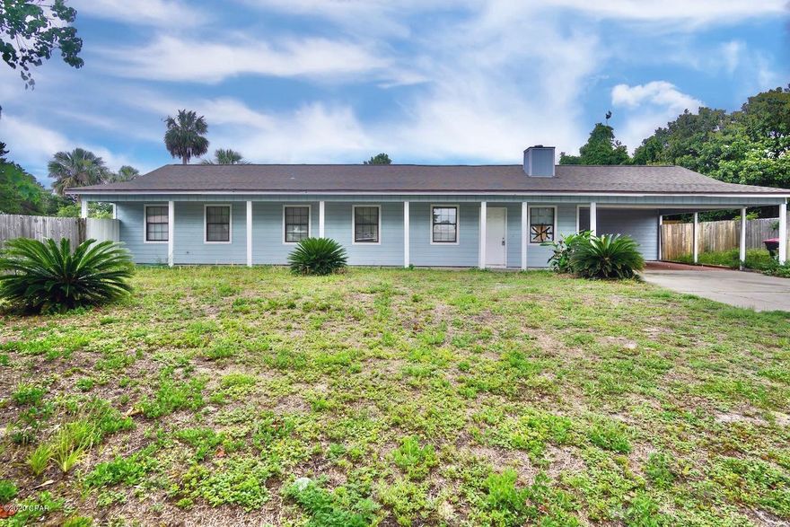 Located just 3 miles from 30A! With 4 bedrooms, 3 bathrooms and over 2,100 square feet of heated and cooled space you'll enjoy the perfect setting for relaxing and entertaining. Conveniently located to the beaches of 30A, shopping, dining, and pier park. You'll love this split floor plan and updates to the master bathroom. Tile floors flow throughout the main living areas. The open kitchen with stainless steel appliances creates the perfect setting for cooking your favorite meals. The master bedroom provides plenty of comfortable living space, a walk-in closet and a private bathroom. 



The other 3 bedrooms also provide a ton of space for sleep, study or storage. Highlights include a wood burning fireplace, covered carport, roof installed in 2018 and AC installed in 2018. The backyard is perfect for entertaining family and friends. Call today for a private showing.