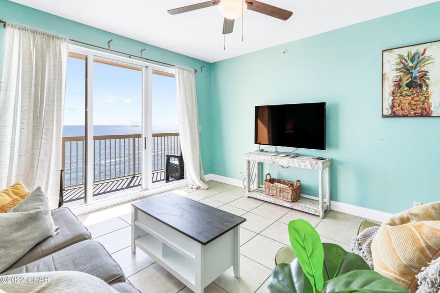 CURRENTLY UNDER CONTRACT, SELLER WILL CONSIDER BACKUP OFFERS. INCREDIBLE PRICE FOR THIS CALYPSO 2BR/2BA+BUNK! Featuring a GULF FRONT PRIMARY BEDROOM, an additional bedroom, a true BUNK ROOM and a laundry room large enough for a side by side washer/dryer, this beautiful condo at Calypso Resort and Towers in Panama City Beach sleeps 8 comfortably and is offered fully furnished and ready to rent or enjoy. Enjoy incredible views from the kitchen, main living space, bedroom and large balcony or relax at one of the TWO gulf front pools. After a quick drink at the gulf front Tiki Bar, take a quick stroll to Pier Park to enjoy all of the dining, shopping and entertainment...just steps away. Make an appointment to see this fantastic condo today.