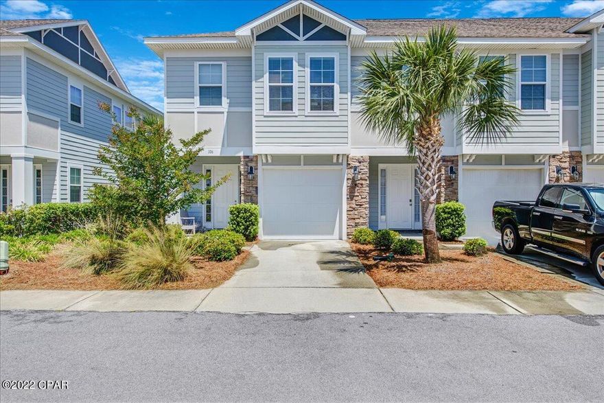 'CURRENTLY UNDER CONTRACT, SELLER ACCEPTING BACKUP OFFERS'This is your chance to own an end unit in the larger, 2000+ sq foot floorplan in Waterfall. Waterfall is located in the heart of Panama City Beach. It is just a short drive straight down Alf Coleman to the bay county pier. Quickly access grocery stores, restaurants, and more. This townhome offers an open concept living style with high ceilings and plenty of windows throughout for lots of natural sunlight. The great room has a large kitchen with plenty of storage, a breakfast room, butler's pantry and a half bath. Upstairs you'll find the master suite that is very spacious with a luxurious master bathroom and a massive master closet. The guest bedrooms are a nice size and share a hall bathroom. Laundry is upstairs. Granite counter t