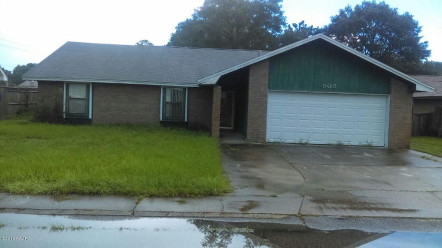 NICE 4 BEDROOM, 3 BATHROOM HOME IN PANAMA CITY!! Conveniently located close to shopping, highway access, and Tyndall AFB!! This GREAT HOME is being SOLD ''AS-IS''. Ready to renovate or move right in!! NEW GARAGE DOOR!! Great layout - OVER 2,600 SQ FT!!  ALL APPLIANCES INCLUDED!! Property features a 2 CAR GARAGE, vaulted ceilings, 2 MASTER BEDROOMS, double vanity, jacuzzi tub, wood burning fireplace, and fenced backyard with 10x12 storage/utility shed!! HOME WARRANTY INCLUDED!! This is NOT a short sale or a bank owned property. This is a GREAT HOME that is PRICED TO SELL!! Come see it TODAY!!