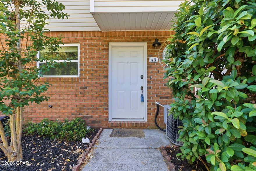 Welcome to effortless coastal living in the heart of Panama City! This beautifully maintained 2-bedroom, 2.5-bath condo offers the perfect blend of style, comfort, and convenience.

Step inside to an inviting open-concept layout where the living room and kitchen flow seamlessly together--ideal for entertaining or simply relaxing at home. The kitchen features elegant granite countertops, ample cabinetry, and plenty of workspace for any home chef. The spacious living room leads to a private covered patio, ideal for enjoying your morning coffee or evening sunsets.

Upstairs, you'll find two spacious bedrooms, each with its own private bath. The standout feature is the completely remodeled master bathroom, thoughtfully designed with high-end finishes that create a spa-like retreat you'll love coming home to. With double vanities in the master, a stylish, updated shower, and an expansive walk-in closet. The master bedroom boasts its own private balcony, perfect for enjoying views of the surrounding area. Whether you're winding down after a long day or just soaking in the fresh air, it's the perfect retreat.

Located just minutes from the scenic Beach Drive, and just minutes from St. Andrews and downtown Panama City; you can enjoy peaceful waterfront strolls, easy access to shopping, dining, and all the charm Panama City has to offer right outside your door.

You'll also have access to the community pool, providing a refreshing place to unwind and enjoy Florida's sunny weather.

Whether you're looking for a full-time residence, a weekend getaway, or an investment opportunity, this condo checks all the boxes.