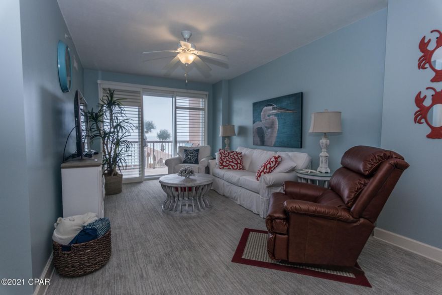 UNDER CONTRACT SELLER TAKING BACK UP OFFERS .Welcome to Sunrise Beach 604 . This is one of the Best Floor Plans on the Beach .With a True Bunk room that Sleeps like a 3rd Bedroom .Beautiful Coastal Decor . Gulf Front Master. The Master Shower is just Beautiful .There are so many Upgrades in the  last 9 Months .New Carpet . New HVAC inside and outside Units  ,New Water Heater , .Just Painted . Plantation Shutters .This is what Beach Living is All About .Sunrise Beach is East of Pier Park so Location is KEY .