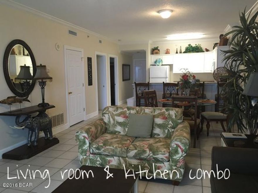 Looking for a great floor, with a wrap around spacious gulf front balcony, this is the one! The complex is one of the nicer condos on the east side of Panama City Beach inside a gated community.  It is a beautifully furnished turned key unit with all tile floors and great furnishings. The wrap around Balcony is at least 210 square feet where you can enjoy the view of spectacular emerald blue green water.  Unit comes fully furnished and has a master bedroom facing the Gulf.  Open your patio door and enjoy hearing the waves and feeling the breeze on a quiet night . Pets are allowed if you are the owner. A must see unit.  Don't let this pass you by. This is one of the nicer condos on the east side of Panama City Beach inside a gated community.  It is a beautifully furnished turned key unit with all tile floors and great furnishings. The wrap around Balcony is at least 210 square feet where you can enjoy the view of spectacular emerald blue green water.  Unit comes fully furnished and has a master bedroom facing the Gulf.  Open your patio door and enjoy hearing the waves and feeling the breeze on a quiet night .  A must see unit.  Don't let this pass you by.