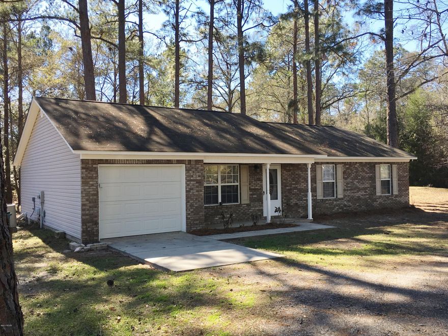 This home is a 3BR/2B with 1458 H/C Sq Ft, a big open great room, a big kitchen with lots of cabinet space and all the appliances,spacious bedrooms and a big laundry room. It is an energy efficient home and is all electric. The home is ready to move into. half of the lot is cleared and the other half is wooded offering some privacy.