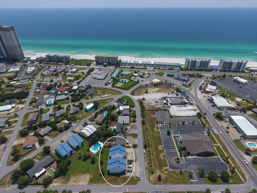 CURRENTLY UNDER CONTRACT, SELLER ACCEPTER BACKUP OFFERS. Amazing location! This unit is a 2nd floor unit with 2 stories inside of the unit. First floor includes living, kitchen, master bedroom and bathroom. The master bedroom has a sliding glass door leading out to a large balcony which overlooks the community pool. Upstairs features a bedroom and bathroom in a loft style. El Centro Villas is located in a spectacular location only being less then a mile from Pier Park, Frank Brown Park and the beach! Unit is currently being used as a vacation rental and has wonderful feedback from guest. All measurements are to be verified by Buyer. Units in this complex rarely come on the market, don't miss your chance to own a beautiful piece of real estate in Panama City Beach under $160K