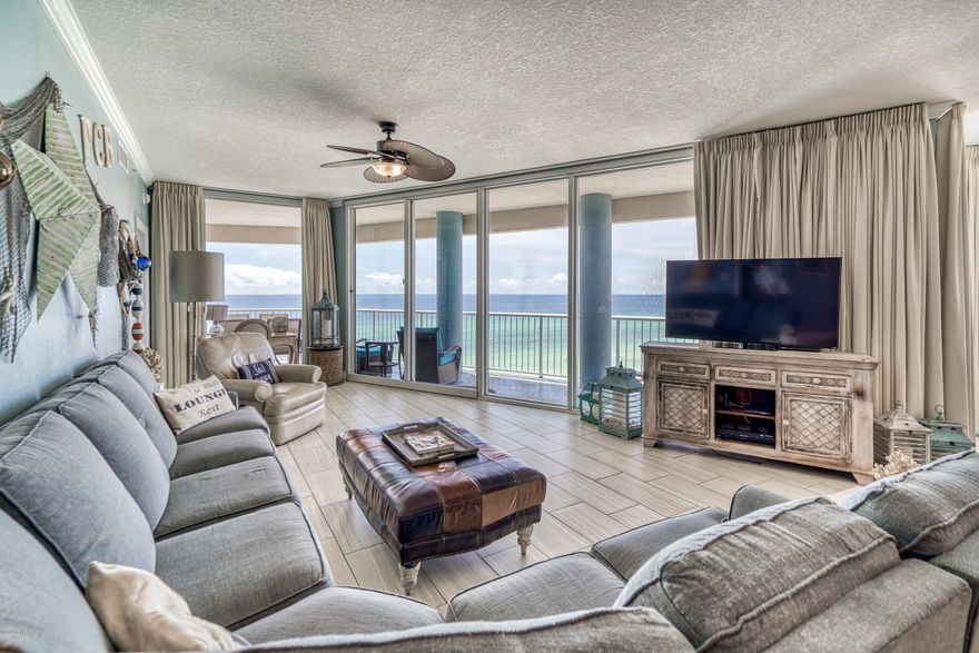 Welcome to Palazzo Condominiums in lovely Panama City Beach, Florida!! Palazzo 208 is a pure rental machine and one of the most desirable floor plans in the entire area! This condo is well established in the rental market producing over $75,000 in gross rental income in 2019. This luxury condo with tasteful, beachy chic decor, offers expansive views from almost every angle with windows galore and an oversized wraparound balcony with versatile seating arrangements. The gulf front master bedroom offers wonderful views and a luxurious en-suite bathroom. A guest bedroom has a private balcony with spectacular coastline views and another guest room spaciously accommodates two queen beds. The open plan makes entertaining a breeze and you'll enjoy every sunset with this west facing corner condo! Palazzo amenities include elevated Gulf front pool, hot tub, complimentary beach service (Mar-Oct), fitness facility, and meeting room. At Palazzo you are on the desirable West End of Panama City Beach, 1 mile from Pier Park shopping center and less than 20 minutes from the Panama City Beach International Airport. Unlike the competition, Palazzo is a low-density building consisting of only 129 direct Gulf Front units and has four levels of covered Gulf Front parking under the building - no need for massive parking garages with elevated walkways across the street. Unit 208, Sitting atop 4 levels of underground parking, this unit offers views like a 6th floor condo.