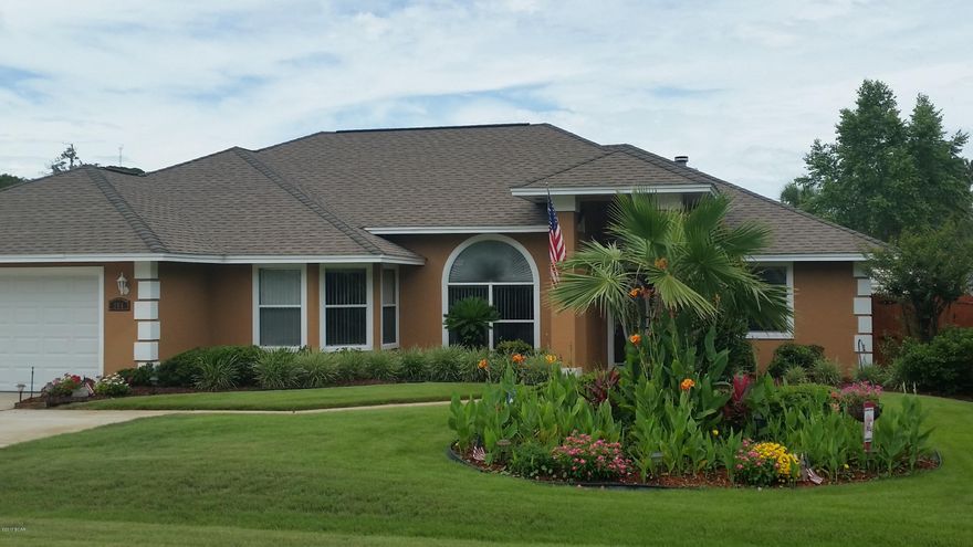 Beautiful home in immaculate condition    landscaped  w/Zoysia grass, Palms & flowers. Backyard mecca to enjoy with waterfall by pool, inground saltwater pool  re-gunited with 15 yr warranty and a screen enclosure.  Split bedroom plan. Large master with whirlpool and custom tiled shower.  Kitchen remodeled with cherry cabinets, solid surface counters, stainless  appliances, bar and two pantries. Breakfast room  has trey ceiling and spacious dining room.  The open floor plan has open great room with fireplace.  Bonus room can be an office with lots of natural light or guest room. New pool pump & accessories in 2016.  Carrier 14 Seer 3.5 Ton HVAC in 2017. Elastomeric paint with lifetime warranty.  21x23 garage has finished walls, cabinets & outdoor carpet.  No homeowner association fees! Living areas and kitchen have just  been  repainted and bathrooms have both been updated with new high sink cabinets and commodes.  Large master suite has Jacuzzi tub, and updated tile shower with etched palm tree enclosure.  Outside new custom pool deck has shades the sun from the west.  All pool equipment conveys. Hot tub is negotiable  as is top of the line Bosch washer and dryer.  New roof in 2004.  New privacy fence recently with a double gate on east side.  All upgraded light fixtures, ceiling fans, and  tile flooring.  Hurricane rated Garage door 2015.  New high commodes, and the Fountain by the pool conveys,   10 X 12 Shop has shelving and work bench.