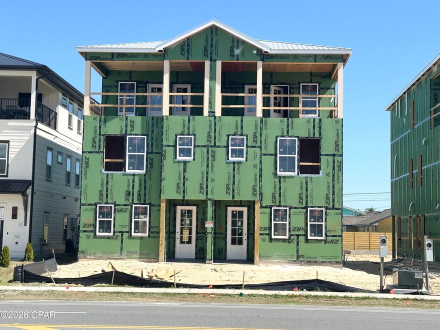 NO RENTAL RESTRICTIONS!!! 
This limited collection of vacation homes offers an exceptional opportunity to own in one of the area's most sought-after locations — literally across the street from the sugar-white sands and shimmering Gulf waters.
This home showcases spacious, open-concept designs with 4 bedrooms, 4.5 baths, and a bunk room. Enjoy high-end finishes, stylish coastal architecture, and your own private pool — the ultimate spot for relaxing or entertaining after a day at the beach. Expansive covered porches invite you to take in stunning sunrises and sunsets in true coastal style. Close to popular restaurants (walk to Schooner's), shops, golf courses, and water activities, this community also offers convenient access to Panama City proper and the Northwest Florida Beaches International Airport.