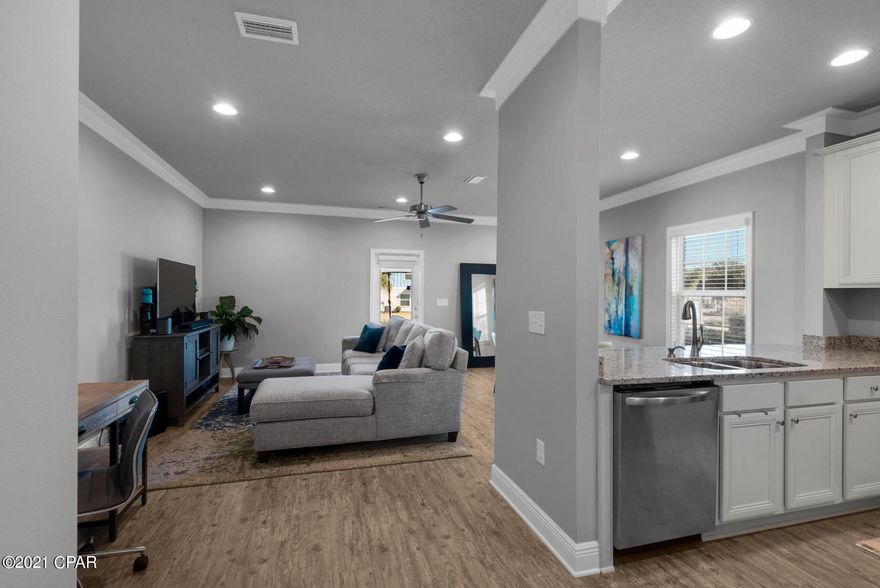 Have you longed to live less than a mile from the beach in a NEW gorgeous home in 2021? Have you dreamed of living near the quiet serene beaches, particularly the WEST end of Panama City Beach for LESS THAN $1200 a month?

You're prayers have been answered! 4 miles from 30a Rosemary Beach entrance ,yet secluded from crowded beach traffic. 

Built in 2017 this pristinely 'new' and Updated 3 Bedroom, 2.5 Bath Town Home includes located in Whisper Dunes, an exclusive, beautifully landscaped community with lighted sidewalks L9 foot ceilings with updated crown molding and trimmed windows, plank flooring, an updated kitchen with new, tall cabinetry, stainless steel appliances including a Counter Depth double door refrigerator with water and ice, extra cabinetry, and granite counters a