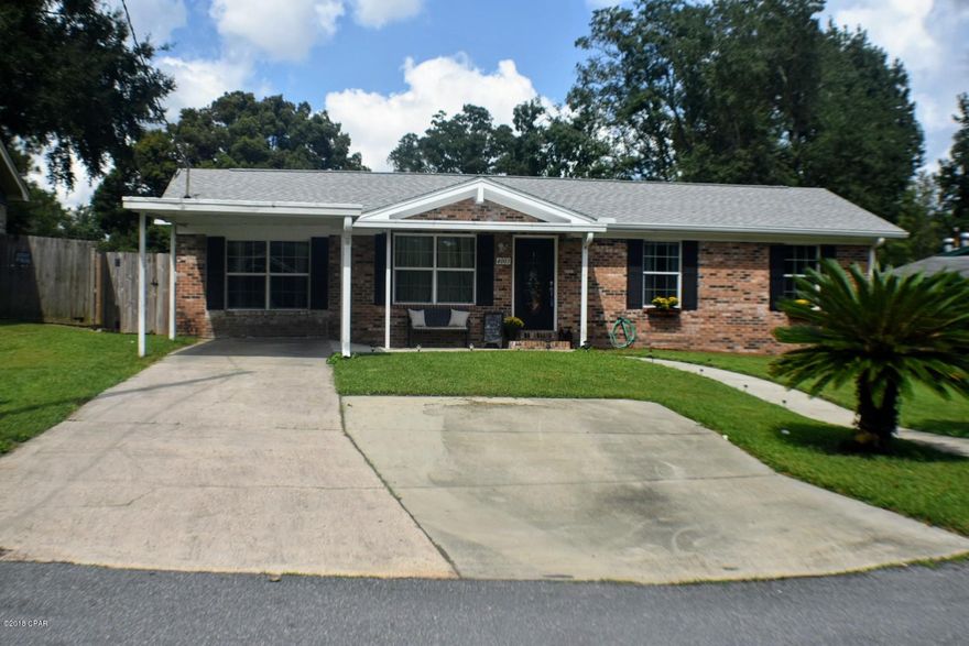 Home did sustain damage from Hurricane Micheal. All repairs should be completed by the end of January 2019....Great Panama City 3 bedroom 2 bath renovated home easy commute to Tyndall, this home is a must see!  Everything like new and renovated in 2017, this home welcomes you with an open floor plan with laminate plank flooring, new windows, roof, HVAC and appliances.  Complimented with an island kitchen and tiled Florida Room with French Doors out to fenced back yard.  Upgraded features include 6'' base boards, upgraded cabinets, and light fixtures/ hardware.  Master bath offers a rain shower experience in master shower with octagonal mosaic tile.  Fenced yard has fire pit and ''man cave'' work shop in the back.  Make your appointment today!
