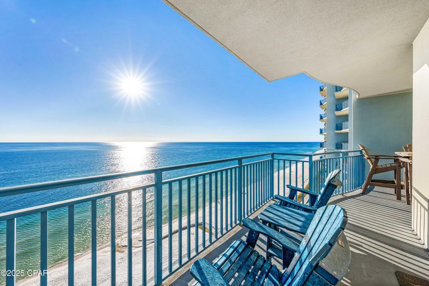 **2 BEDROOM, 2 BATHROOM, BUNK ROOM, ~1,368SF, GULF FRONT MASTER WITH BALCONY ACCESS, STERLING BREEZE CONDOMINIUMS IN PANAMA CITY BEACH, FL**. Sterling Breeze is a low density high rise on the West side of Panama City Beach and is the closest building to the West of Pier Park. This condo has an established rental history with bookings for 2025 that can convey to new owner with new management contract. Great size and price point for a 2 bedroom. Offers a Bunk Room instead of in the hallway. Also comes with a deeded exterior storage closet right outside the condo door that is super convenient for owner storage or for beach toy storage for guests. Short walk to Pier Park and all the activities, shops, restaurants and events that are constantly happening. Come check it out!!