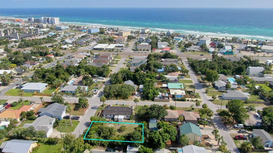 CURRENTLY UNDER CONTRACT, SELLER ACCEPTING BACKUP OFFERS Perfect location for your perfect beach house! This lot location is less than a  quarter mile from the sugary white sands of one of the world's most beautiful beaches! Since this is located in the City of Panama City Beach, no worries about septic- you can hook right up to city utilities, both sewer and water. This lot is high and dry and located in flood zone X- no extra flood insurance required. This is a location jackpot, close to all that matters on Panama City Beach yet easy to get to even when the traffic is busy. It's only a little over 2 miles to Pier  Park, less than a mile from the closest golf course, only 2 miles from the popular Firefly restaurant, and only 2 blocks away from the best pizza on the beach, Nick's! And did