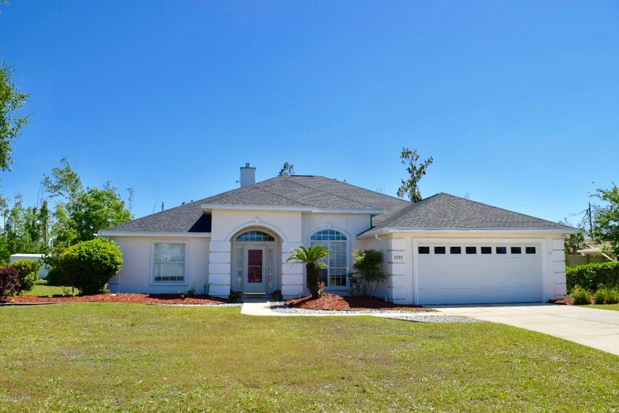 3 bedroom home *PLUS AN OFFICE*. This home sits on just about ½ acre and butts up to woods. The interior offers high ceilings, a split bedroom floor plan, master with trayed ceilings and access to the large screened porch. Formal dining room accented with chair rail. Some great features include new roof, new HVAC system, new garage door, hardwood flooring, arches, bullnosed corners, granite counter tops and newly screened in back porch. Exterior has been recently painted and yard has been landscaped. All sizes, ages, approximate.
