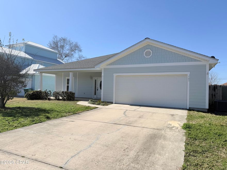 Welcome to this well-maintained 4-bedroom, 2-bath home located on a quiet private street in Panama City Beach. This home offers a comfortable layout and a peaceful residential setting in a highly desirable area.

Inside, you'll find an open living and dining area with hardwood flooring and plenty of natural light. The kitchen features granite countertops, stainless steel appliances, a pantry, and ample cabinet space. The primary suite includes a soaking tub, separate walk-in shower, dual vanities, and a walk-in closet. New carpet in the bedrooms and ceiling fans throughout add to the home's overall comfort.

The fenced backyard with a covered patio provides a great space to relax or entertain. Additional features include a two-car garage, outdoor shower, landscaped yard, and an energy-efficient air conditioning system with a smart thermostat.

Conveniently located near shopping, dining, and local attractions, this home offers easy access to everything Panama City Beach has to offer while maintaining a quiet, neighborhood feel.

Schedule your tour now!