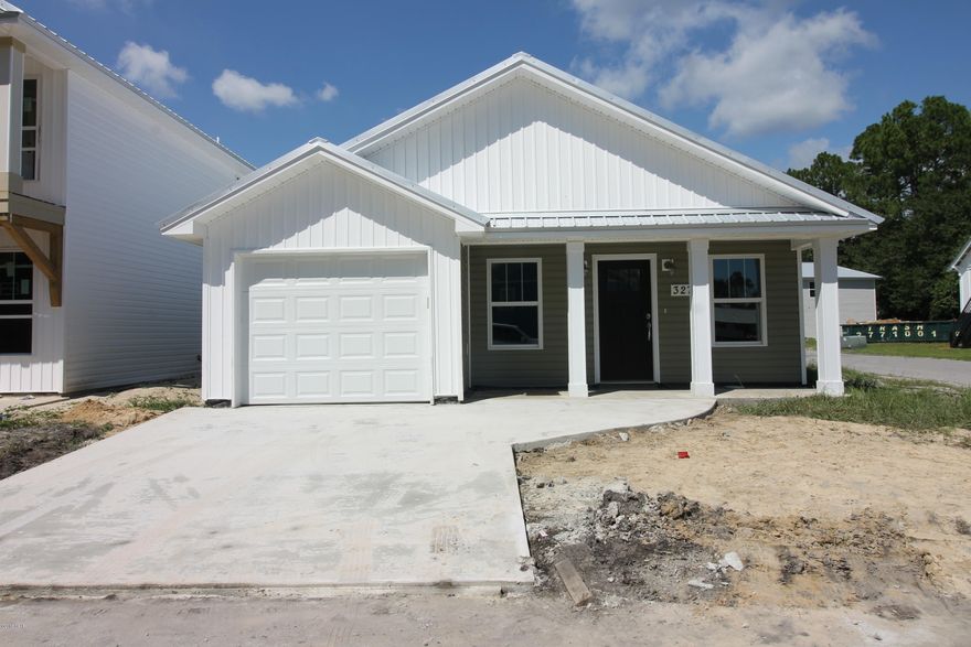 ''CURRENTLY UNDER CONTRACT, SELLER ACCEPTING BACKUP OFFERS'' Stunning new construction, close to Tyndall AFB and perfect for that small family or couple looking to down size. All homes will be built with similar finishes, custom cabinets, quartz counter tops, new vinyl plank wood looking floors, new carpet in bed rooms, tile in bathrooms, Neighborhood offers paver streets, Park areas, Playground and Basket ball court. These homes are energy efficient and will save you on your utility bills. These homes have metal roofs and Are super energy efficient. Come see them today