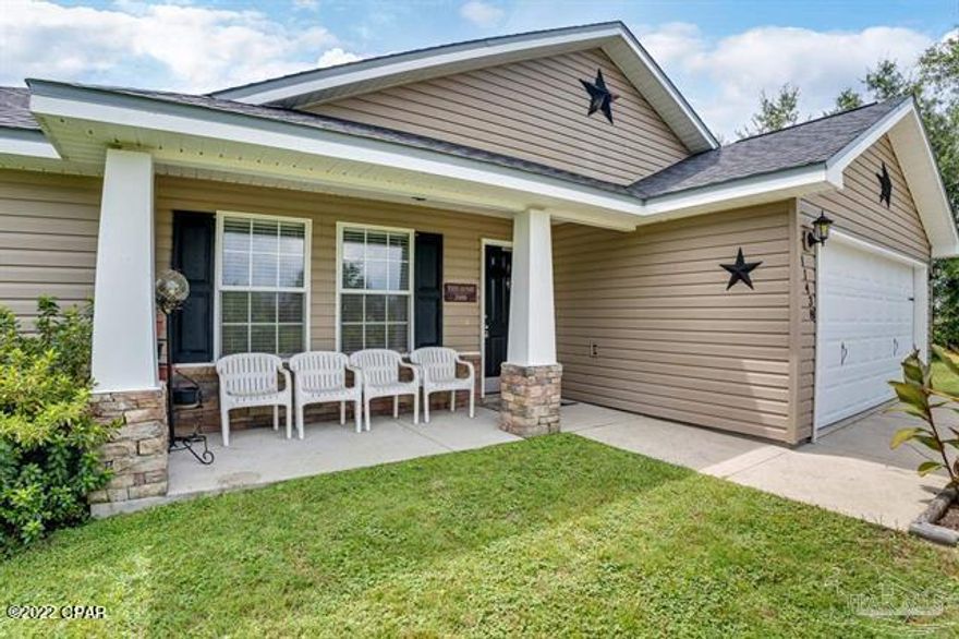 You found it. The three-bedroom, two-bathroom home in Panama City that sits on an acre and gives you privacy. The current owner enjoyed gathering around the fire pit, laying in the hammock between trees, and sharing blueberries from the bushes along the right side of the natural tree line that surrounds your outdoor space. This is the no-hassle home you were looking for, built in 2010 with a roof that's only 4 years old. You know that's a big deal here in Florida. Congrats! This charmer has its own well with a Culligan water filtration system. The home's water heater, HVAC, and appliances are run on electric. There was a panel added to the home so that you can bring your own generator. You could use a 6500 running watts generator to power half the house if you ever needed to.