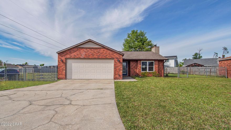 Don't miss this move in ready home!! Tons of parking with a huge yard!! This 3/2 with an office is warm and welcoming, as you first pull up to this home you will notice that this home sits on a cul-de-sac with a large easement to the side where you have additional yard and parking. The outside of this home has all new vinyl over all new ¾ inch plywood wrapped around the whole exterior of the home topped with a new roof. This home also has all new windows, sliding door, fresh paint, a freshly serviced HVAC system and more. In the living room you will notice vaulted ceilings, a fireplace and pass through window to the kitchen and access to the home office. The bedrooms in this home are large and the master offers a large walk-in closet with a beautiful step in tile shower, glass doors, a double vanity and barn doors. In the guest bathroom you will also find a remodeled bathroom with matching sinks, a tile shower with glass doors. Outside this home offers tons of room for all sorts of back yard activities, call today before this home is gone.